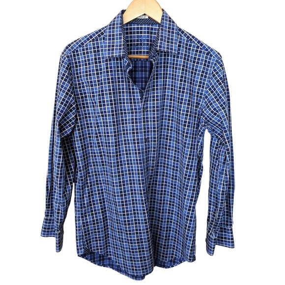 Bugatchi Other - Bugatchi Uoma Men’s Blue Long Sleeve Shaped Fit Button Down Shirt-M
